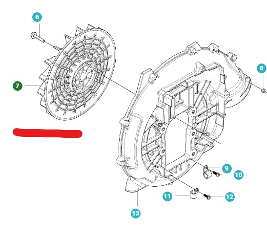 Fan in the group Spare Parts / Spare Parts Leaf Blowers / Spare parts Husqvarna 350BT at GPLSHOP (5028502-01)