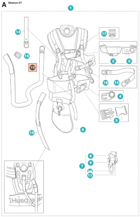 Strap 5039961-09 in the group Spare Parts / Spare parts Brushcutters / Spare parts Husqvarna 545F at GPLSHOP (5039961-09)