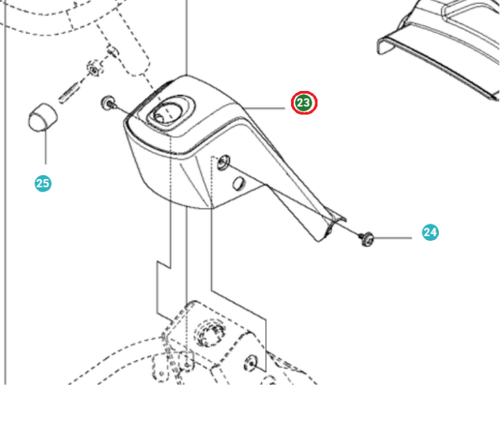 Housing in the group Spare Parts / Spare Parts Jonsered Ride-On Front Mowers / Spare parts Jonsered FR 2216 MA 4x4 at GPLSHOP (5040601-01)