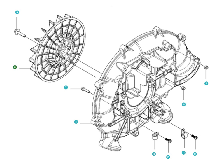 Fan wheel in the group Spare Parts / Spare Parts Leaf Blowers / Spare parts Husqvarna 530BT at GPLSHOP (5041219-02)