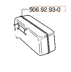 Silencer in the group Spare Parts / Spare Parts Rider / Spare parts Husqvarna Rider Proflex 1200 at GPLSHOP (5069293-02)