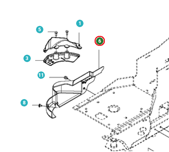 Belt cover in the group Spare Parts / Spare Parts Jonsered Ride-On Front Mowers / Spare parts Jonsered FR 2216 MA 4x4 at GPLSHOP (5102223-04)