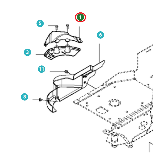 Housing in the group Spare Parts / Spare Parts Jonsered Ride-On Front Mowers / Spare parts Jonsered FR 2216 MA at GPLSHOP (5102225-03)