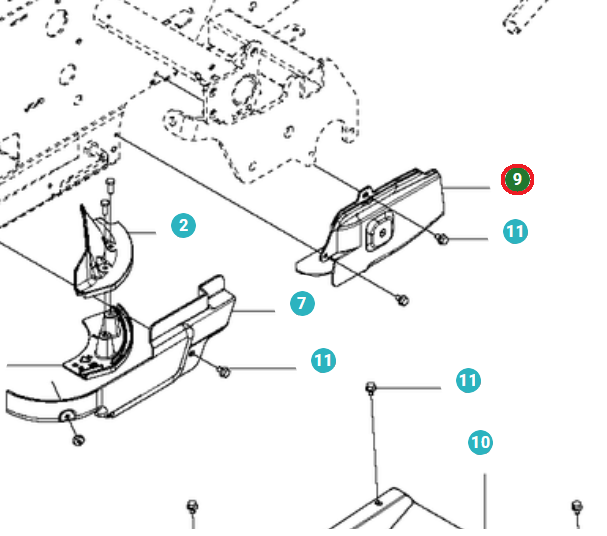 Belt cover in the group Spare Parts / Spare Parts Jonsered Ride-On Front Mowers / Spare parts Jonsered FR 2216 MA 4x4 at GPLSHOP (5160188-02)