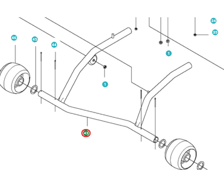 Gear frame in the group Spare Parts / Spare Parts Jonsered Ride-On Front Mowers / Spare parts Jonsered FR 2312 MA at GPLSHOP (5224519-02)