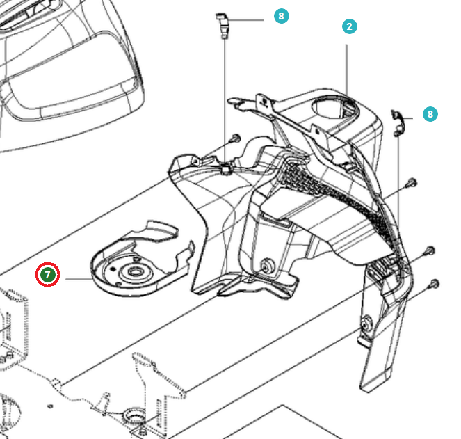 Housing in the group Spare Parts / Spare Parts Jonsered Ride-On Front Mowers / Spare parts Jonsered FR 2312 MA at GPLSHOP (5225081-02)