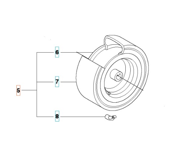 Wheel R111B, R111B5, R112C, R112C5, C112iC in the group Spare Parts / Spare Parts Rider / Spare parts Husqvarna Rider 112C5 at GPLSHOP (5255849-01)