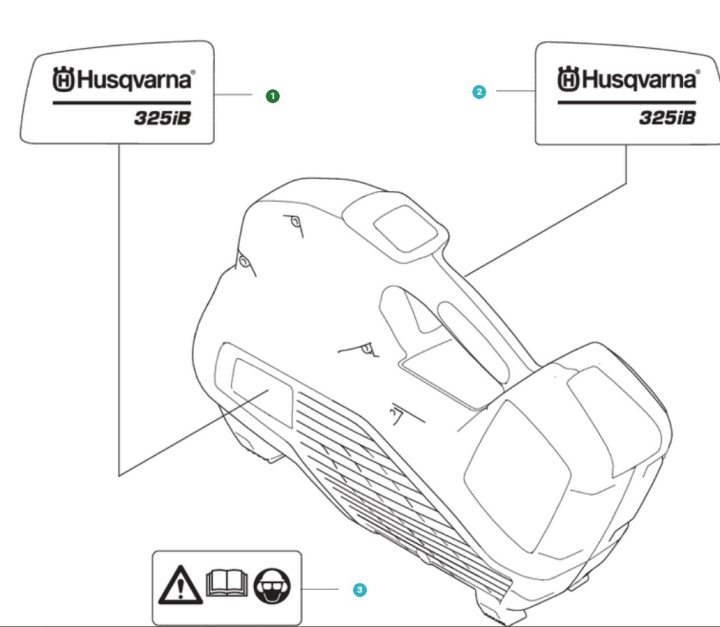 Decal Product Decal Left 325Ib in the group Spare Parts / Spare Parts Leaf Blowers / Spare parts Husqvarna 325iB at GPLSHOP (5296338-01)