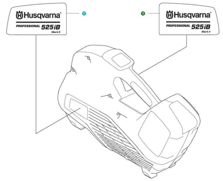 Decal Product Decal Right 525I in the group Spare Parts / Spare Parts Leaf Blowers / Spare parts Husqvarna 525iB Mark II at GPLSHOP (5296339-02)