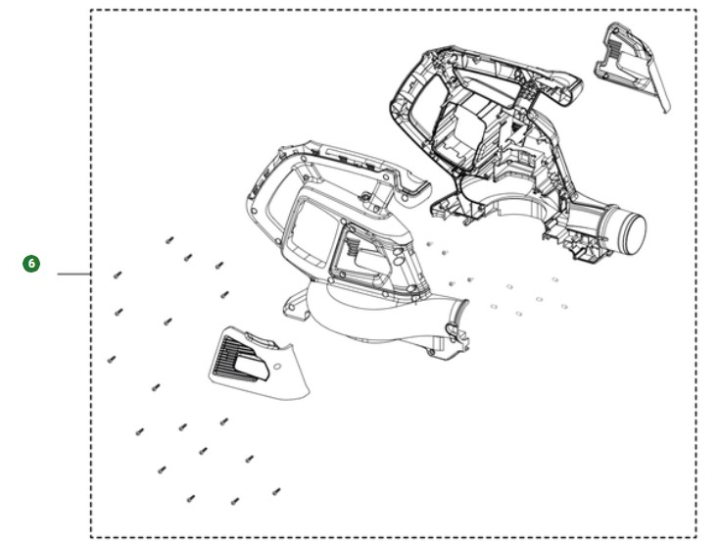 Housing Assy in the group Spare Parts / Spare Parts Leaf Blowers / Spare parts Husqvarna 120iBV at GPLSHOP (5311478-79)