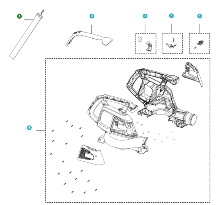 Drive System in the group Spare Parts / Spare Parts Leaf Blowers / Spare parts Husqvarna 120iBV at GPLSHOP (5311478-85)