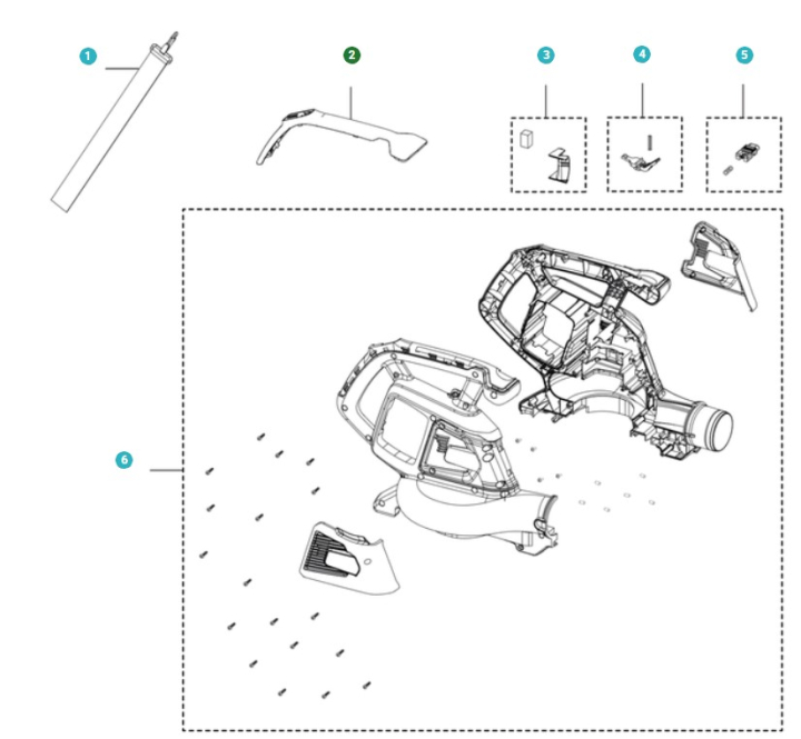 Act in the group Spare Parts / Spare Parts Leaf Blowers / Spare parts Husqvarna 120iBV at GPLSHOP (5311478-87)