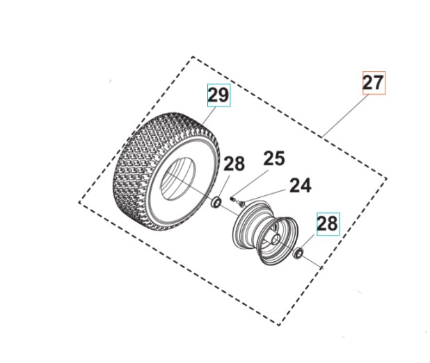 Wheel Kit TS 112, TS 114, TC 215T, TC 220T, TS 112, TS 114, TS 215T, TS 217T in the group Spare Parts / Spare Parts Garden Tractors / Spare parts Husqvarna TS 114 at GPLSHOP (5311479-41)