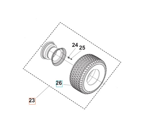 Wheel Kit TS 112, TS 114, TC 215T, TC 220T, TS 112, TS 114, TS 215T, TS 217T in the group Spare Parts / Spare Parts Garden Tractors / Spare parts Husqvarna TS 114 at GPLSHOP (5311479-42)