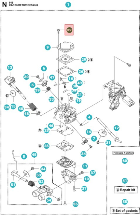 Screw 5370031-01 in the group Spare Parts / Spare parts Brushcutters / Spare parts Husqvarna 555RXT at GPLSHOP (5370031-01)