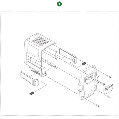 Casing for Husqvarna B140 battery in the group Spare Parts / Spare Parts BLi Batteries & Chargers / Spare parts Husqvarna B140 at GPLSHOP (5389944-01)