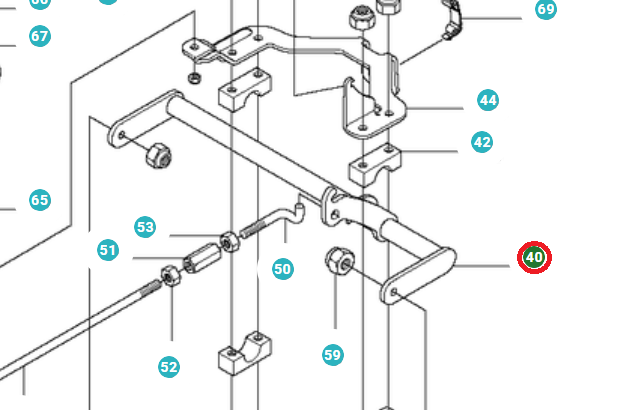 Cross brace in the group Spare Parts / Spare Parts Jonsered Ride-On Front Mowers / Spare parts Jonsered FR 2216 MA 4x4 at GPLSHOP (5442207-02)