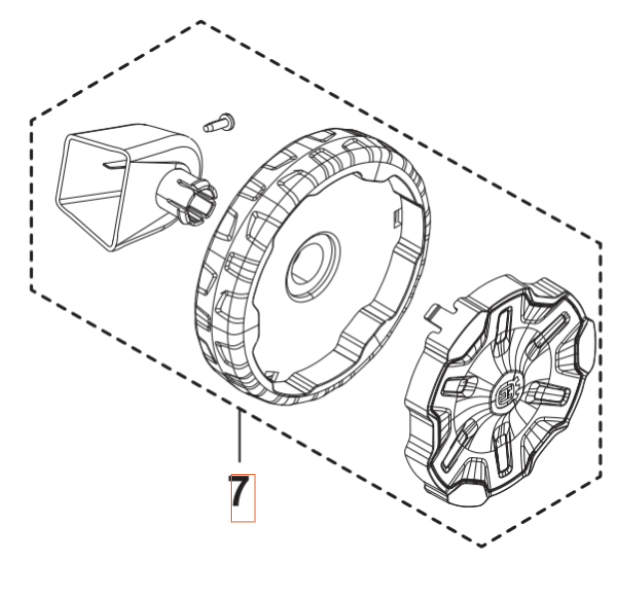 Wheel With Axle 5460920-01 in the group Spare Parts / Spare Parts Pressure Washers / Spare parts Husqvarna PW240 at GPLSHOP (5460920-01)