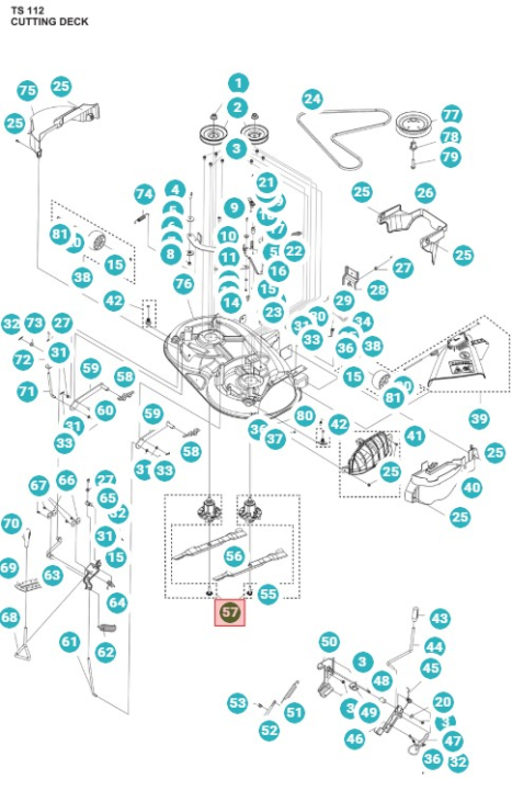 Blade Housing Assy in the group Spare Parts / Spare Parts Garden Tractors / Spare parts Husqvarna TS 112 at GPLSHOP (5473171-01)