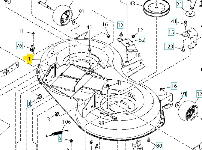 Cutting deck TC138, TC138L, TC139T, TC238T in the group Spare Parts / Spare Parts Garden Tractors / Spare parts Husqvarna TC 238 at GPLSHOP (5476601-01)