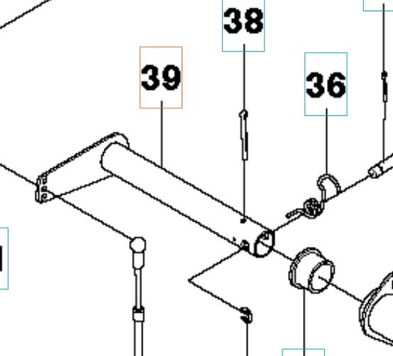 Gear lever in the group Spare Parts / Spare Parts Rider / Spare parts Husqvarna Rider 112C5 at GPLSHOP (5743777-01)