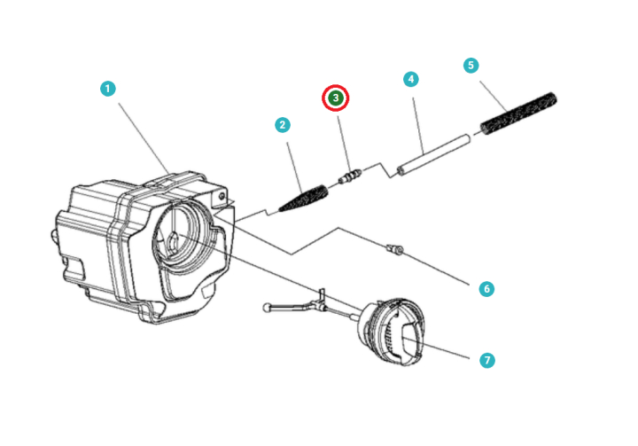 Pipe 5748009-01 in the group Spare Parts / Spare parts Chainsaws / Spare parts Husqvarna 120i at GPLSHOP (5748009-01)