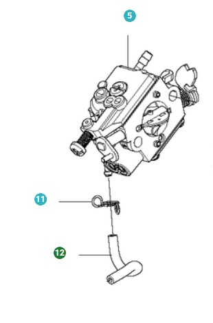 Fuel hose in the group Spare Parts / Spare Parts Leaf Blowers / Spare parts Husqvarna 525BX at GPLSHOP (5775333-04)