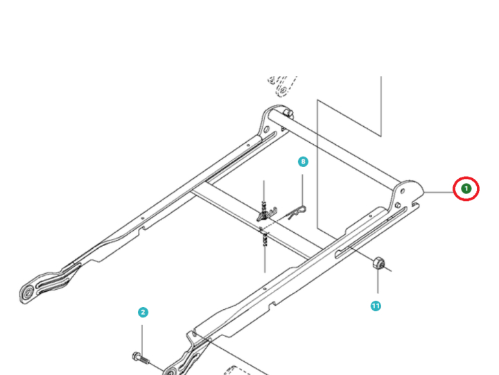 Gear frame in the group Spare Parts / Spare Parts Jonsered Ride-On Front Mowers / Spare parts Jonsered FR 2216 MA 4x4 at GPLSHOP (5781774-02)