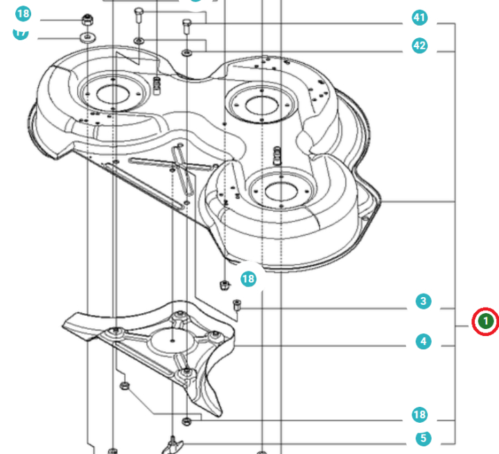 Deck Shell Assy Combi 94 Blac in the group Spare Parts / Spare Parts Jonsered Ride-On Front Mowers / Spare parts Jonsered FR 2216 MA 4x4 at GPLSHOP (5812374-08)