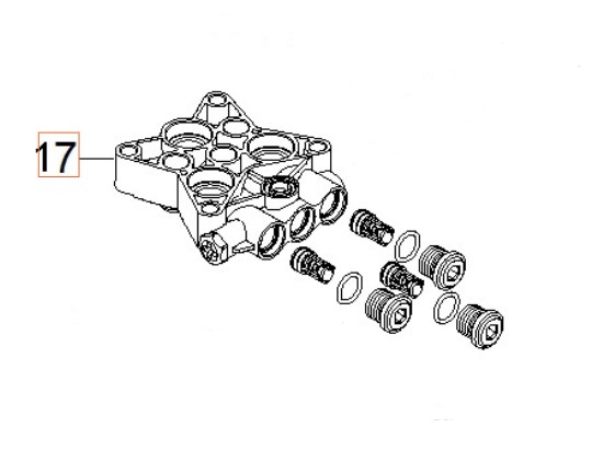 Cylinder Block With M8X10 Hex 5926176-17 in the group Spare Parts / Spare Parts Pressure Washers / Spare parts Husqvarna PW235R at GPLSHOP (5926176-17)