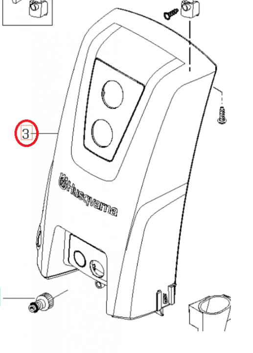 Front 5936607-01 in the group Spare Parts / Spare Parts Pressure Washers / Spare parts Husqvarna PW450 at GPLSHOP (5936607-01)