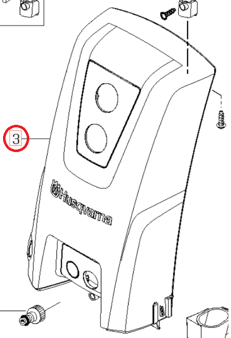 Front 5936608-01 in the group Spare Parts / Spare Parts Pressure Washers / Spare parts Husqvarna PW460 at GPLSHOP (5936608-01)