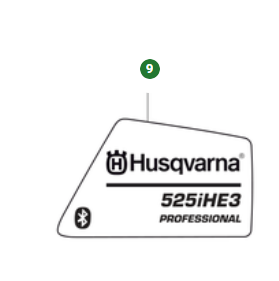 Decal Product 525Ihe3 Bt in the group Spare Parts / Spare Parts Hedge Trimmers / Spare parts Husqvarna 525iHE3 at GPLSHOP (5940951-16)