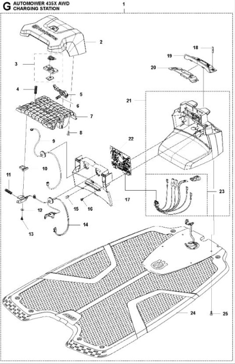 Charging station 435X AWD, 535AWD in the group Spare Parts Robotic Lawn Mower / Spare parts Husqvarna Automower® 435X AWD / Automower 435X AWD - 2023 at GPLSHOP (5953101-03)