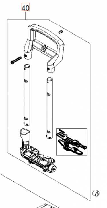 Attachment Handle Set 5960261-01 in the group Spare Parts / Spare Parts Pressure Washers / Spare parts Husqvarna PW360 at GPLSHOP (5960261-01)