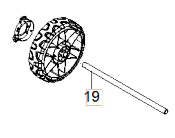 Wheel Axle 5962890-01 in the group Spare Parts / Spare Parts Pressure Washers / Spare parts Husqvarna PW360 at GPLSHOP (5962890-01)