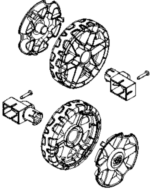 Wheel Kit 5978586-01 in the group Spare Parts / Spare Parts Pressure Washers / Spare parts Husqvarna PW125 at GPLSHOP (5978586-01)