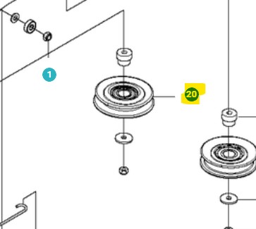 Pulley Assy With Bearing Spa D in the group Spare Parts / Spare Parts Rider at GPLSHOP (5979226-01)