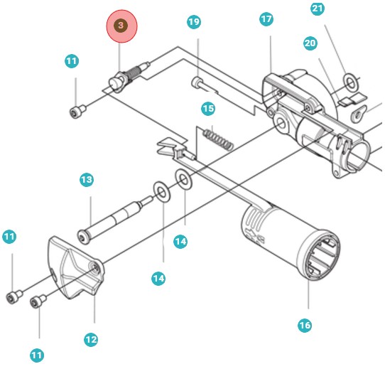 Locking Pin Assy in the group Spare Parts / Spare Parts Hedge Trimmers / Spare parts Husqvarna 525HE4 at GPLSHOP (5979739-01)