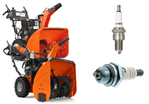 Husqvarna snow throwers with spare spark plugs