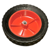 Drive wheel with red aluminum rim